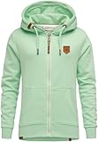 REPUBLIX Damen Sweatjacke Hoodie Sweatshirt Pullover Zipper Jacke RD-023 Mint XXL