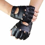 Halbfingerhandschuhe | Halbfinger Fahrradhandschuhe | Fingerlose gepolsterte Motorradhandschuhe | Fingerlose Motorradhandschuhe | Gym Handschuhe | Fitness Handschuhe für Damen und Herren | Gepolsterte