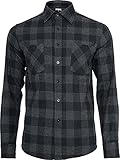 Urban Classics Herren Checked Flanell Shirt TB297, Mehrfarbig (Blk/Cha), M EU