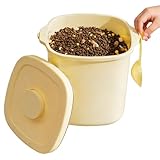 Ranley Behälter zur Aufbewahrung von Hundefutter, luftdichter Spender für Snacks, 10 Liter, luftdichter und feuchtigkeitsbeständiger Behälter, für Katzen, Welpen, Mehl, Soja, Speisekammer, Zuhause