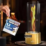 Glanzfeuer Tischfeuer Indoor & Outdoor – Extra Lange Brenndauer – Dekoratives Kamin-Set – Geschenkidee für Garten & Wohnung