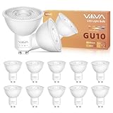 VIIIVA GU10 LED-Leuchtmittel, Warmweiß, 7 W, 3000 K, Spot GU10, entspricht 50 W, energiesparend, CRI80, 510 lm, 38 ° Abstrahlwinkel, nicht blinkend, nicht dimmbar, 12 Stück