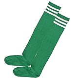 PROPOG Overknees Strümpfe Damen, Grün Kniestrümpfe Fußball Sport Socken Strümpfe Kniestrümpfe Cosplay Warme Lange Socken College Cheerleader Kostüm Damen Mädchen
