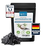 AGUALEVE® Premium Aktivkohle Pulver 200g aus Kokosnussschalen | lässt sich perfekt verarbeiten, in Bad, Küche und Garten | 100% natürlich, frei von chemischen Zusätzen, vegan