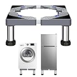 CEWROM Waschmaschinen Sockel Untergestell mit 4 Füßen, Podest für Waschmaschine und Trockner, Bärenlast 200kg Verstellbare Sockel für Kühlschrank Trockner Gefrierschrank (40-60cm)