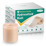 Hydrokolloid Pflaster Rolle, 5cmx365cm Hydrokolloid Pflaster Verbände Blasenpflaster Wundpflaster Selbstklebender Wasserfestes Hydrocolloid Roll Bandagen Rolle Atmungsaktive Hautfreundlich