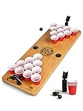 BeerBaller® Shot Pong Cherry - Bierpong als Shot Version | Trinkspiel Highlight 2023 | 24 Shot Beer Pong Becher | Party Gadgets | Trinkspiele für Erwachsene | Saufspiele Partyspiele ab 18