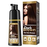 Haarfarbe Dunkelbraun Haarfärbeshampoo für Graues Haar, Sofort Haarfarben für Männer und Frauen, Natürlich und Langanhaltend Farbshampoo, Hair Dye Shampoo 3 in 1, Hair Color, 150ml