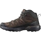 Salomon X Ultra 360 Leather Mid Gore-Tex wasserdichte Herren Wanderschuhe, Outdoor-bereit, Grip, Schutz bei jedem Wetter, Dark Earth, 46