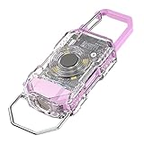 Generisch Schlüsselanhänger-Taschenlampen – 3,54 Zoll wiederaufladbare LED-Minileuchte | Einstellbares Notfallwarnsignal mit 6 Modi für Wanderungen, Camping und die Sicherheit zu Hause