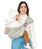 Qookie® GO Hüfttrage Salvia – Ergonomische Baby- & Kleinkindtrage, kompakt & schnell | ab 6 Monate bis 5 Jahre | bis 20kg | 100% Bio-Baumwolle | Gr. 74–122