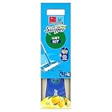 Swiffer Bodenwischer Wet Mop Starter-Set Zur Reinigung Von Böden Mit Schrubbwirkung, Enthält: 1 Bodenwischer, 6 Feuchte Bodentücher