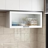 Eleganter Glastür-Wandschrank – platzsparender Badezimmer- und Küchen-Organizer, Mehrzweck-WC-Aufbewahrung, stilvoller Geschirrschrank für Heimdekoration, effizientes Raummanagement