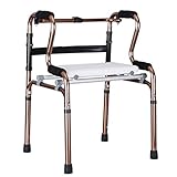 Drive Healthcare, zusammenklappbarer, Leichter Gehwagen aus Aluminium mit Sitz und Verstellbarer Höhe, maximale Tragkraft: 180 kg