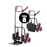 Pallit Sackkarre Treppensteiger DIABLO-FS klappbar | 120 kg | ergonomische Griffe | Stahlrahmen | Transportkarre Staplerkarre