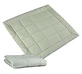 Molis&Co - Krabbeldecke 120x120 cm - 100% Baumwolle (OEKO-TEX) - Multifunktionale Spielmatte, Dick & Weich Gepolstert - Ideal als Babydecke & Spieldecke - Mint Tea