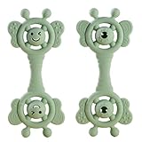 IEBTAWN 1 Stück Baby Beißspielzeug & Rassel Für Babys, Zahnungshilfe, Wundes Zahnfleisch Zu Stimulieren Und Zu Massieren,Ab 3 Monaten, Geschenk Für Jungen & Mädchen