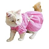 Hundekleider Hunde Katzen Kleider Katzen Kariertes Kleid Hunde Haustierkleider Welpenkleid Hunderock Welpenrock Kariertes Hundekleid