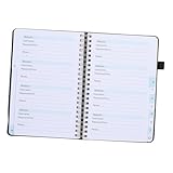 Happyyami Passwort-Spulenbuch Internet-Passwortbuch kleines Adressbuch Notebook-Stifthalter Tasche Notizbuch Abdeckung Adressbuch mit Tabs notizbuch mit tabs Papier Black