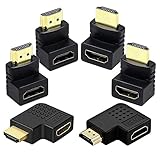 ZHITING HDMI Adapter HDMI Winkelstecker 90 Grad und 270 Grad,HDMI Stecker auf Buchse Konverter 4K,für TV Stick, Google Chromecast, HDTV(6 Stück im Set)