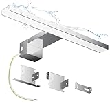 Hommie LED Spiegelleuchte Bad 30CM 6W 4000K Neutralweiß Aluminiumlegierung Spiegellampe Badezimmer Lampe 230V Schrankleuchte Schminklicht Spiegel Beleuchtung IP44 Wasserdicht