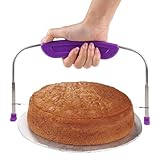 Tortenschneider Tortenbodenschneider,27 x 15.8 cm Tortenbodenteiler Edelstahl,Höhenverstellbarem Schneidedraht,Geeignet für 8-Zoll-Kuchen,Tortensäge zum Schneiden des Tortenbodens in Schichten