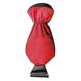 Eiskratzer Mit Handschuh Auto Eiskratzerhandschuh Mit Velours Gefüttert Nie Eingefrorene Winter Kratzer Eiskratzer Für Windschutzscheibe Fenster Schneeschaufel Eisschaber 38 * 10cm (Rot)