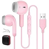 USB-Ohrhörer für PC, Kopfhörer mit Mikrofon für Computer, kabelgebundenes USB-Headset mit Mikrofon, Audio-Steuerung, geräuschisolierende Stereo-Laptop-Kopfhörer für Dell, für HP, Asus, für Surface