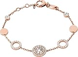 Fossil Armband Für Frauen, 19 Cm + 2,5 Cm Verlängerung Rosa, Rose Gold Perlmutt, Edelstahlarmband, JF01739791