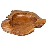 riess-ambiente exklusive Teak Holz Schale 40cm NATURE ROOT massives Wurzelholz natur handgefertigt Teakholz Holzschale Dekoration Schlüsselaufbewahrung Teakschale Deko Schalen Holzschalen