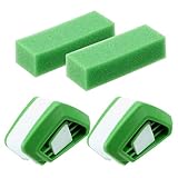 2 Stück Scheibenwischer Schneider, 2 Stück Schwämme Reinigungstücher, Auto Scheibenwischer, Autowischer Nachschneider, Scheibenwischer Trimmer Scheibenwischer Abzieher mit Schwämme Reinigungstücher