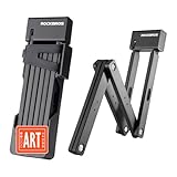 ROCKBROS Faltschloss Fahrradschloss, Hohe Sicherheit & Diebstahlschutz, 104 cm Faltbares Schloss aus Stahl, mit 3 Schlüsseln, Doppel-Zertifizierung und Halterung, für E-Bike, Fahrrad und Motorrad