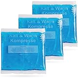 IEA Medical Kalt Warm Kompressen | 3er Set | 13x14 cm | Kühlpacks für Prellungen, Insektenstiche und andere Schmerzen | wiederverwendbare Gel-Kühlkissen (3er Set Kompresse S) Blau