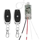 dstfuy 12v funkschalter,DC 12V 1 Kanal Trockenkontaktschalter Schaltrelais funkschalter,2A Mini Relais Wireless Lichtschalter Fernbedienung 164FT Langstrecken,für Deckenleuchten,LED Streifen.