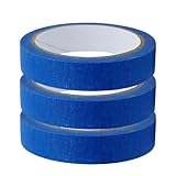 Malerband – Abdeckrollen-Set, blaues Dekoband | 3 Packungen mit 65,6 m Band für Malprojekte, saubere Farbanwendung, automatische Etikettierung, Werkzeug