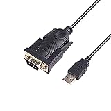 Lumitrex USB-zu-Seriell-Adapter, USB-zu-RS-232-Stecker (9-polig), serielles DB9-Kabel, DB9-Anschluss, kompatibel mit Windows 11/10/8.1/7