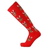 Weihnachtssocken für Damen, lässige Leistung, Wattepad, Sport, Freizeit, warme Freizeitsocken Kinder Socken Lustig (K, One Size)