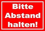 Melis-Folienwerkstatt Schild Bitte Abstand halten - 15x10cm - 3mm Aluverbund – 20 VAR S00100-013-D