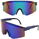 EXFEA Sonnenbrille Fahrradbrille,Herren Damen Sportbrille Fahrradbrille,Schutzbrille Sonnenbrille Anti-Uv für Outdooraktivitäten Wie Radfahren Laufen Klettern Autofahren Angeln Golf Ski im Freien