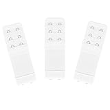 Yolev 3 Stück Damen BH-Verlängerer 3 Haken 2 Reihen Stretch-Unterwäsche Verlängerungsschnalle Verlängerungsgurt Schwangerschafts Zubehör(Weiß)