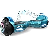 GeekMe Hoverboards 6,5 Zoll Dualmotorräder, Selbstausgleichende Hoverboards mit LED-Licht, Smart Bluetooth, Selbstausgleichendes System, Geschenke für Kinder