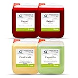 Cool Freeze Slush Sirup Set 4x5L – Erdbeere, Ananas-Kokos, Limette – Daiquiri, Piña Colada, Caipirinha – Cocktail Line Deluxe Summer Edition – alkoholfrei – mit Fruchtsaftkonzentrat – Made in Germany