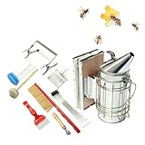 Bee Hive Smoker, 8 IN 1Edelstahl Beekeeping Tools Kit, Imker Smoker, Bienen Raucher, Imkereibedarf, Bienentechnik Smoker, Werkzeuge Zubehör zur Bienenzucht,Imkereiausrüstung für Bienen Volk