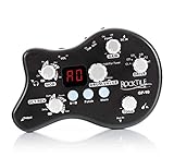 Rocktile GP-10 Gitarren Multieffekt Gerät/Kopfhörer-Verstärker Amp (8-Effekttypen und Drum-Loop Player mit 40 Rhythmen, Gürtelclip, Stromversorgung per Netzteil/Batterien)