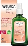 WELEDA Bio Mama Schwangerschaftsöl - veganes Naturkosmetik Babybauch Massageöl zur Dehnungsstreifen Vorbeugung. Hautpflege Schwangerschaft Körperöl mit Jojobaöl verbessert die Hautelastizität (100ml)