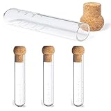 4er Set Teesiebe Teestab Teeinfusor Teeei für losen Tee aus mikroperforiertem Glas mit Korkstopfen Teebrüher im Spar Angebot
