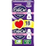 EveryDay Hyperdry XL, Saugfähige Damenbinden mit Flügeln, Hyper Trocken und Ultra Saugfähig, 18 Stück