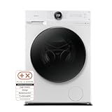 Midea MF200W90WB-14A Waschmaschine / 9KG / A/Leiser & effizienter Inverter Motor/HealthGuard-System/Steam Care/Nachlegefunktion/APP-Steuerung/AquaStop, Weiß