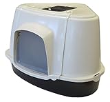 PETGARD XXL Katzen-Klo Orlando Corner - Tier-Toilette - Hauben-Toilette mit Filter - Haustier-Klo - Katzen-Toilette für große Katzenrassen - 70x57x48 cm