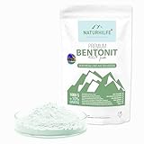 NATURHILFE Bentonit Pulver 1100 g - Laborgeprüftes Mineralerde Natriumbentonit - Vulkanmineralien für Gesunde Haut und Detox - 100% Reinheit